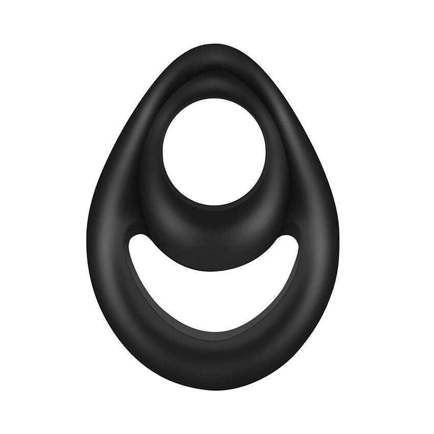 Silicone Dual Ring Penis Scrotum Ring Ball Stretcher Enhancer Delay Ejaculation