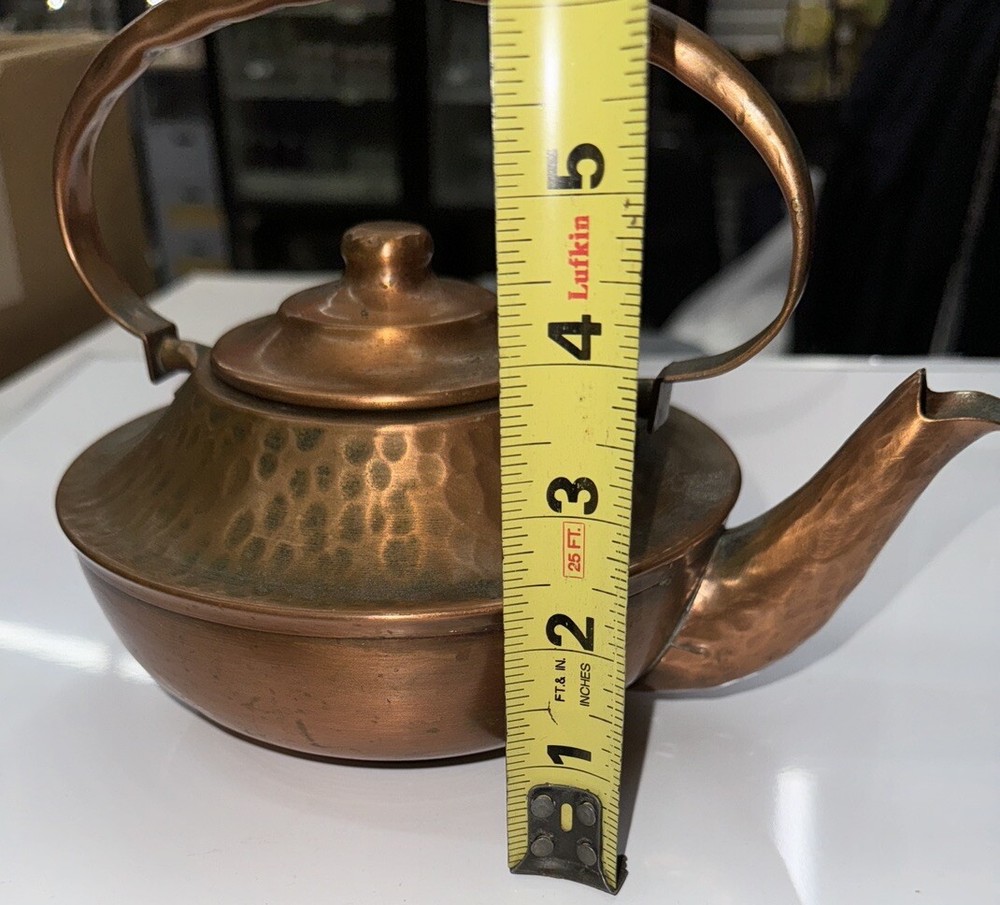 Vintage Gregorian Copper Teapot-Hammered Copper