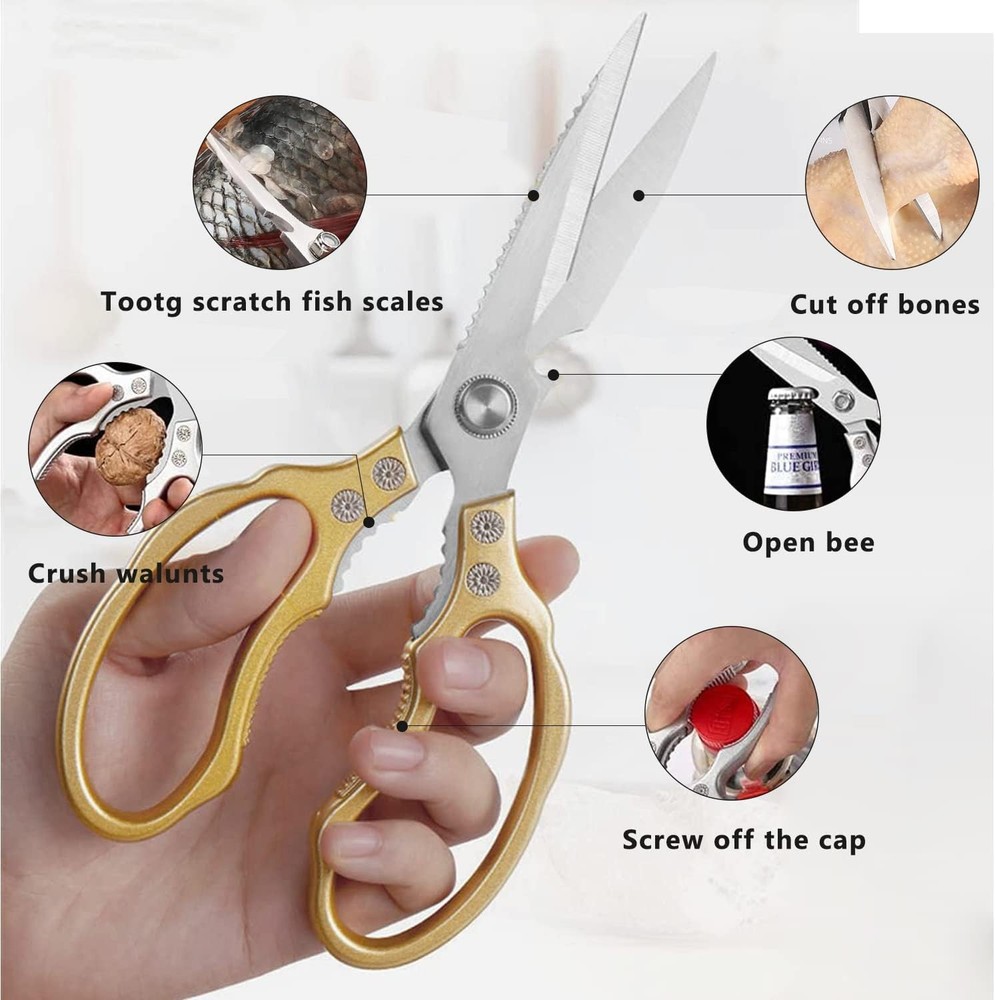 Kitchen Scissors, Heavy Duty Sharp Shears Dishwasher Safe, Kitchen Accessories