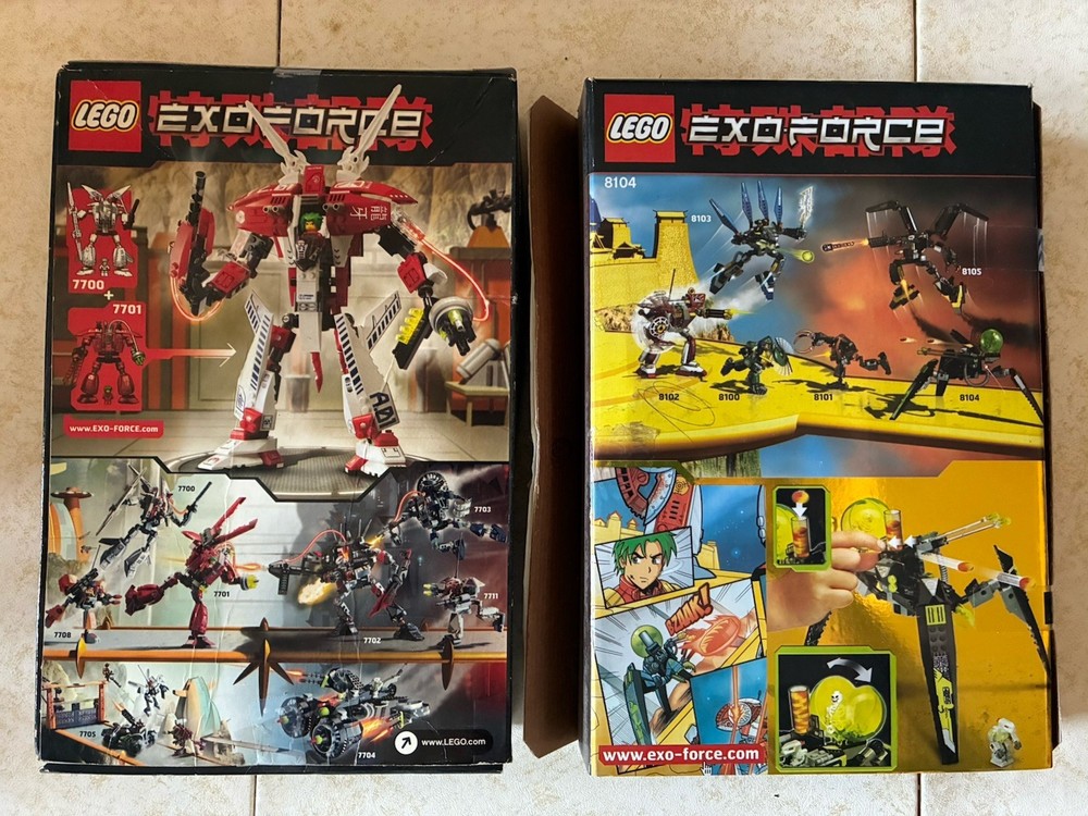 Lego BOXES ONLY Stealth Hunter Hikaru & Shadow Crawler Devastator Exo-Force
