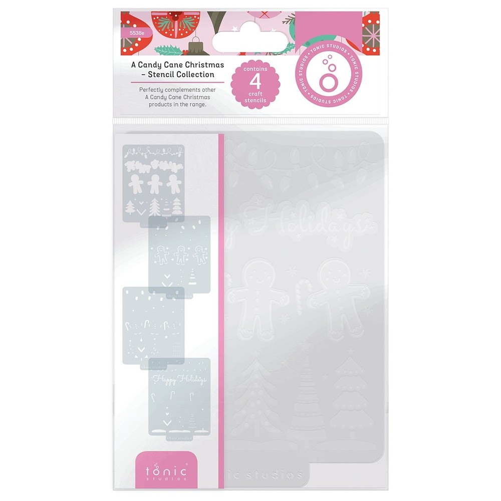 Tonic Studios Stencil Set-A Candy Cane Christmas