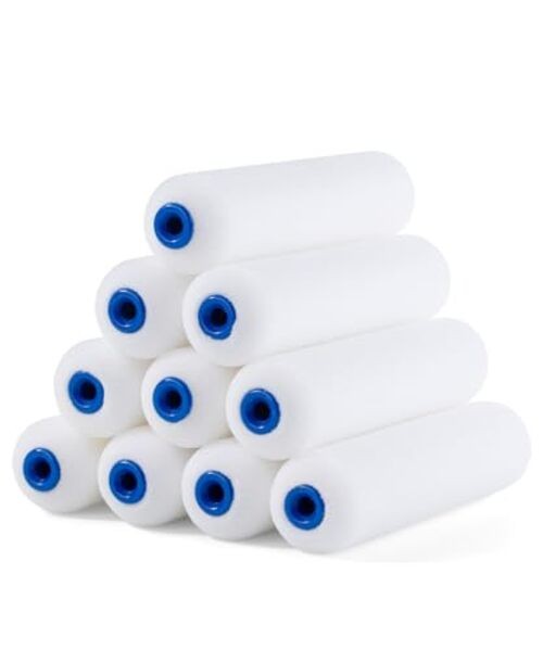 Bates- Foam Paint Roller Covers, 6", High Density Foam Roller 10 Pack White