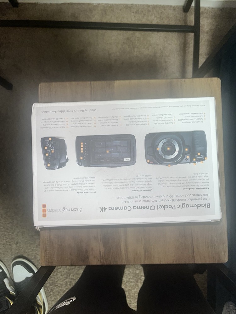 Black Magic Pocket Pro 4k Camera Box (Box Only)