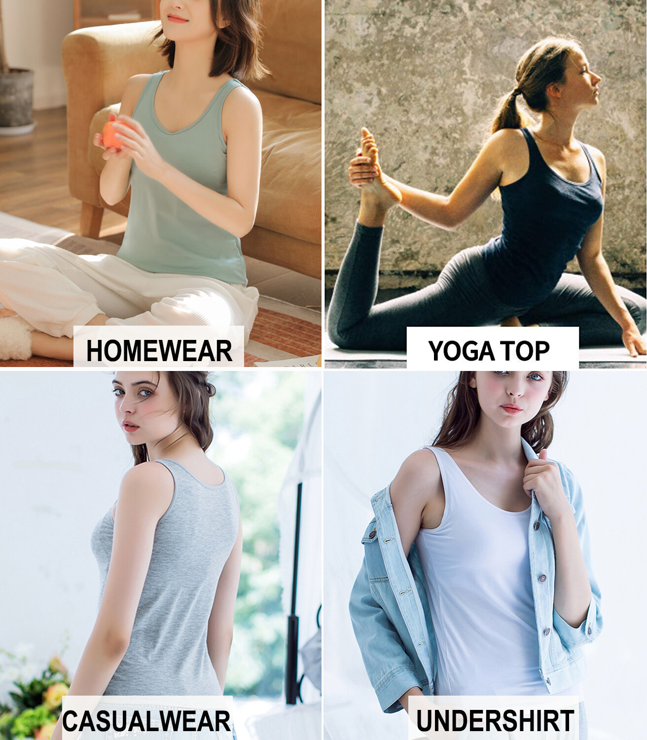 Tank Top for Women with Built in Bra Women Padded Compression Camisole Shapewear