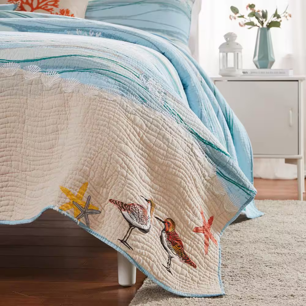 Maui 2-Piece Multicolored Twin Quilt Set