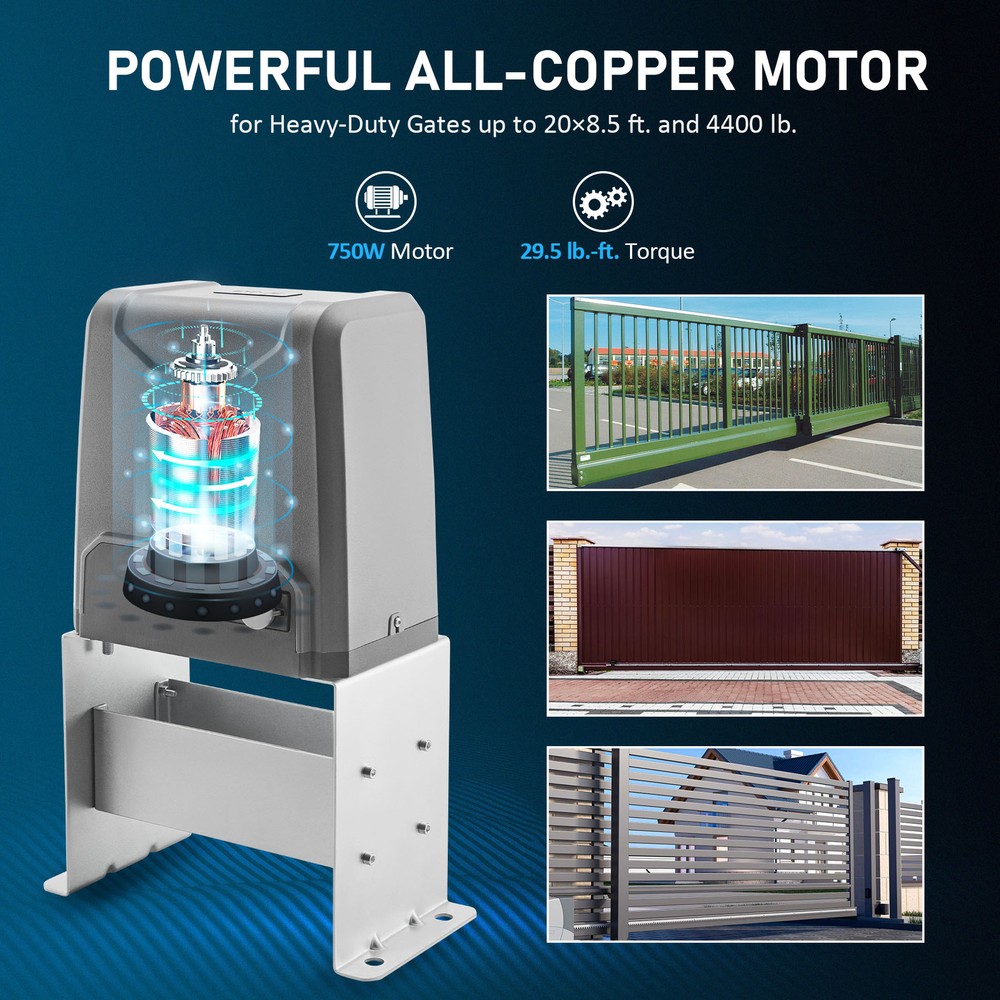 CO-Z 4400lb Electric Sliding Gate Opener Operator Kit Automatic Remote Control