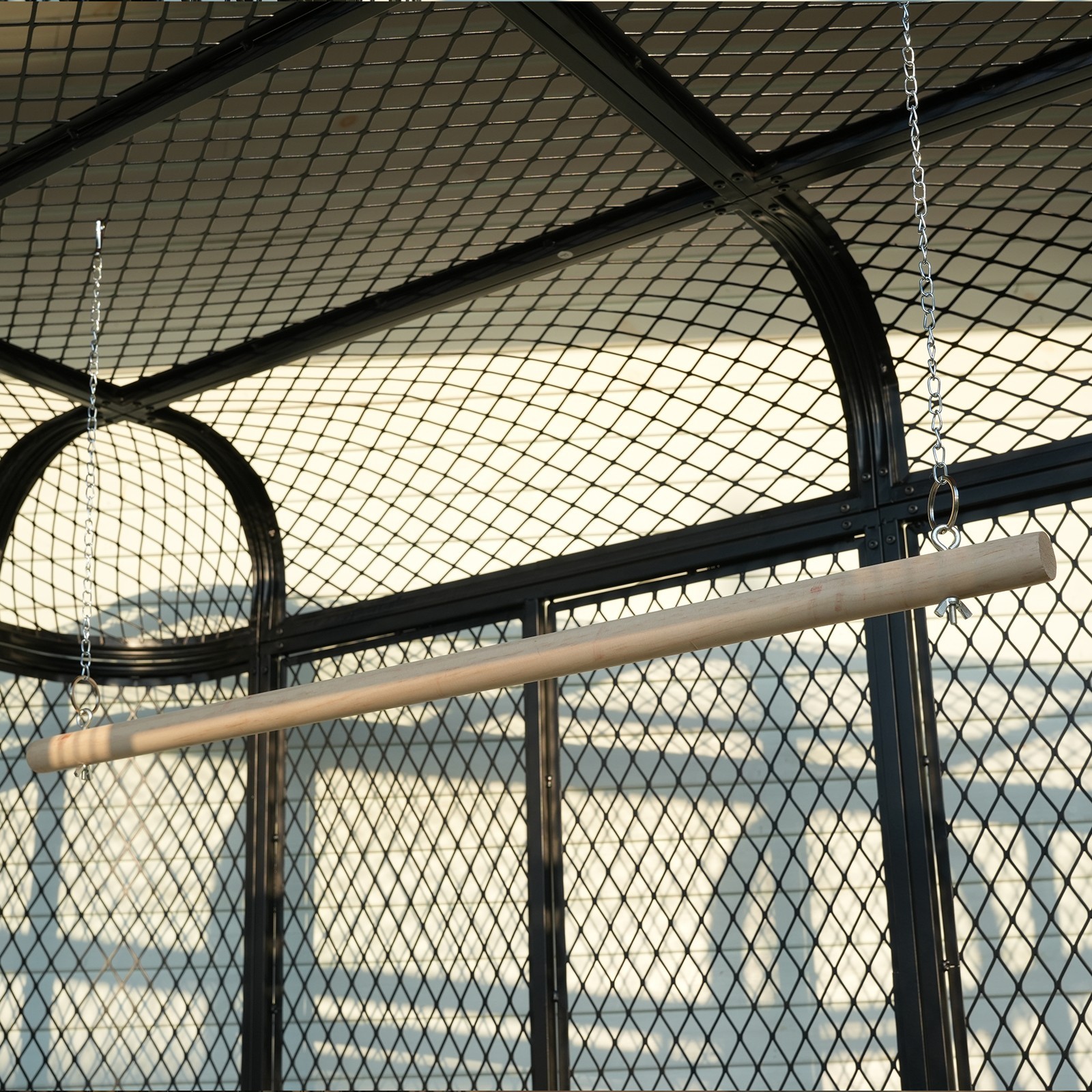 Extra Large Flight Metal Bird Cage Aviary Parrot Macaw Finch Tight Bar Spacing