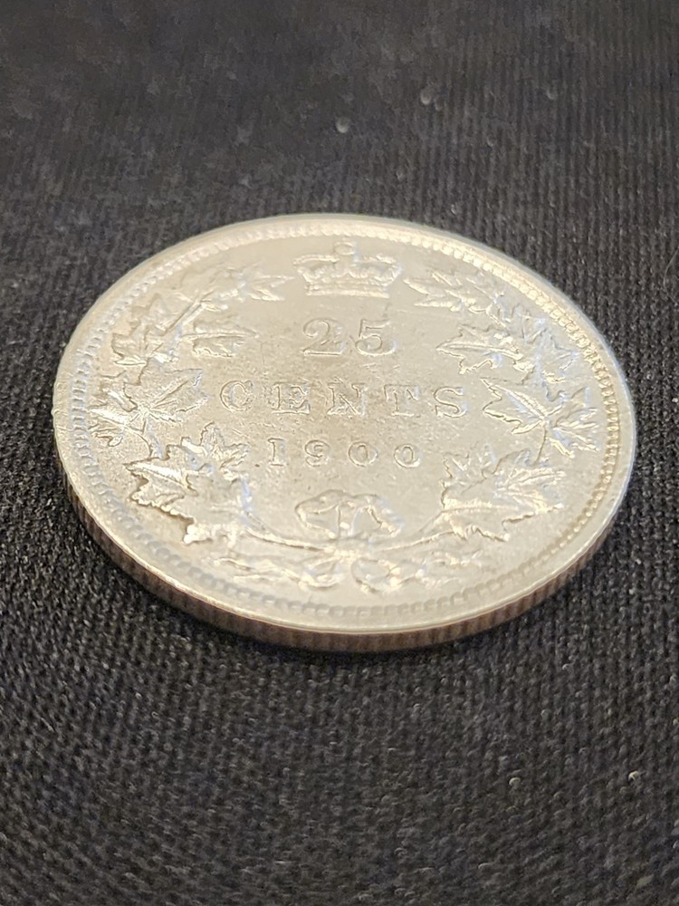 1900 Canadian 25 Cents Silver Coin