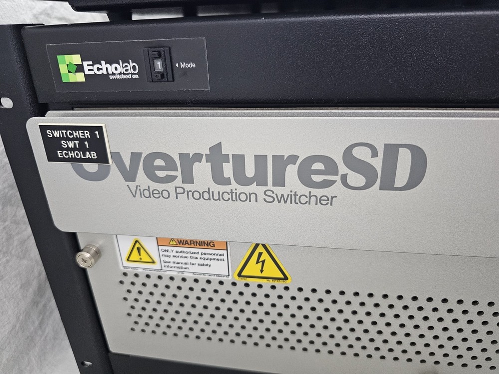 ECHOLAB OVERTURE SD VIDEO PRODUCTION SWITCHER SYSTEM CONTROL & INFORMATION GUIDE