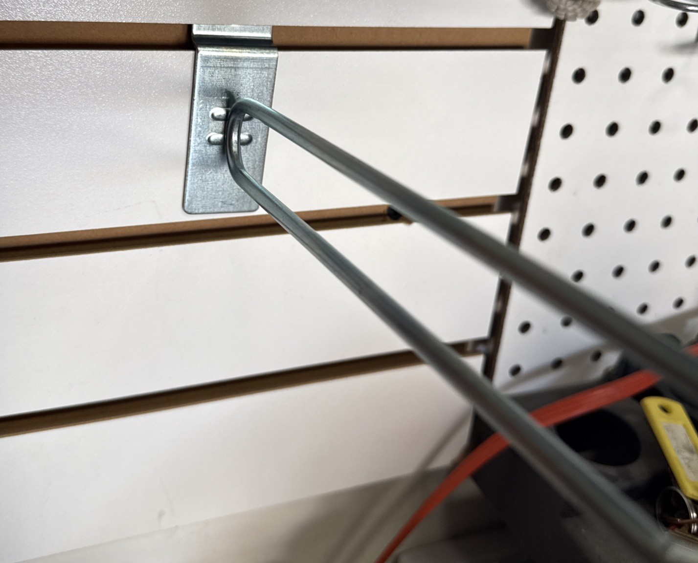 9” Heavy Duty White Slatwall Scanner Hooks Set of 10 Retail/garage Display