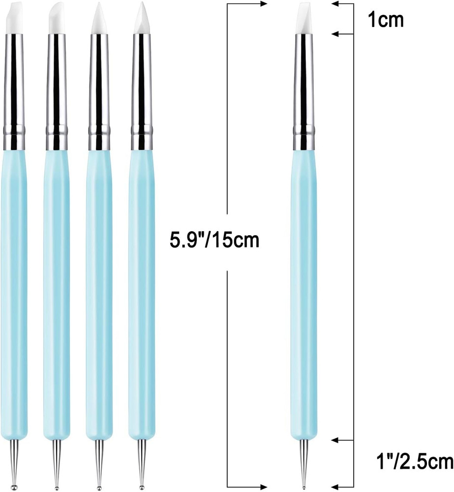 10Pcs Silicone Clay Sculpting Tool, Modeling Dotting Tool& Pottery Craft Use for