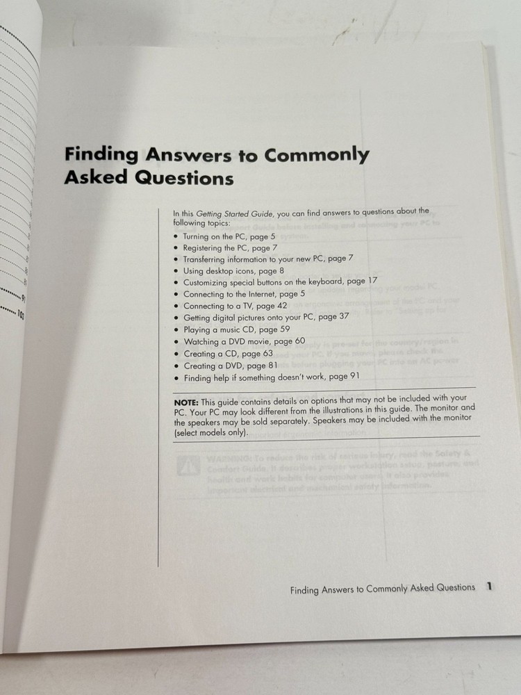 Hp Getting Started Guide HP Pavilion Home PC 2004 Paperback