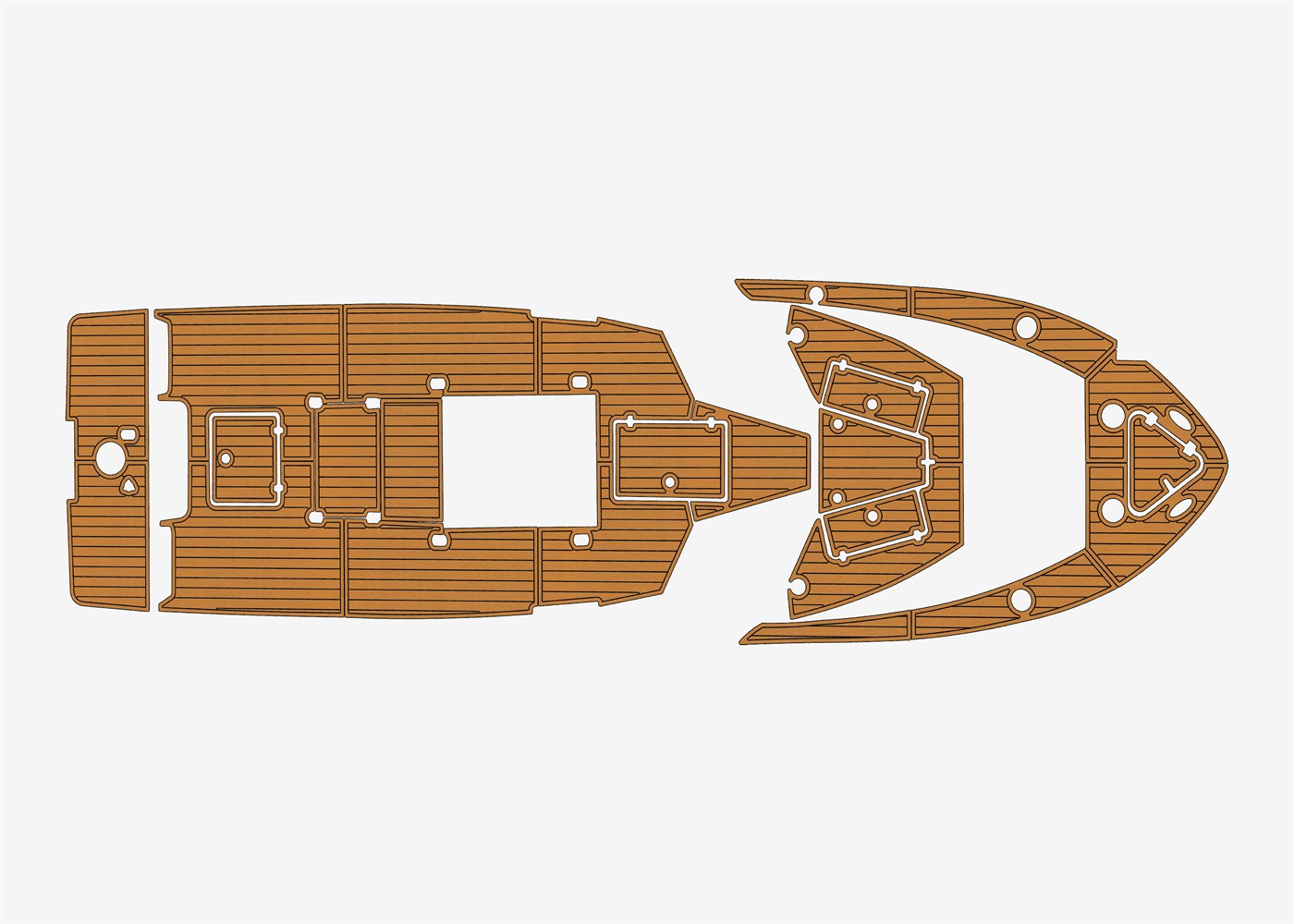 2021-2022 Pair Customs 21 Faux EVA teak Marine foam Floor