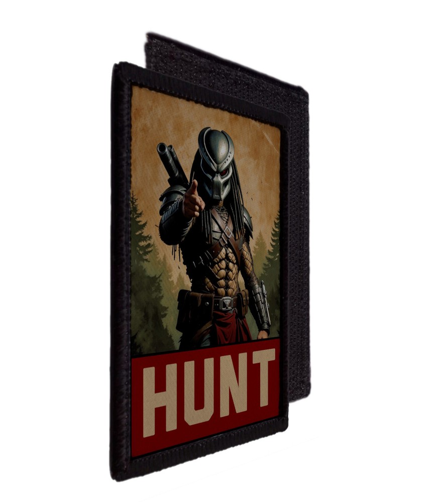 Hunt Predator Propaganda Poster Airsoft Morale Hook Patch [sub]