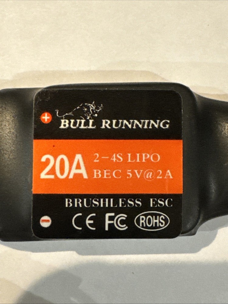 20AMP ESC 2-4S  BRUSHLESS SPEED CONTROL