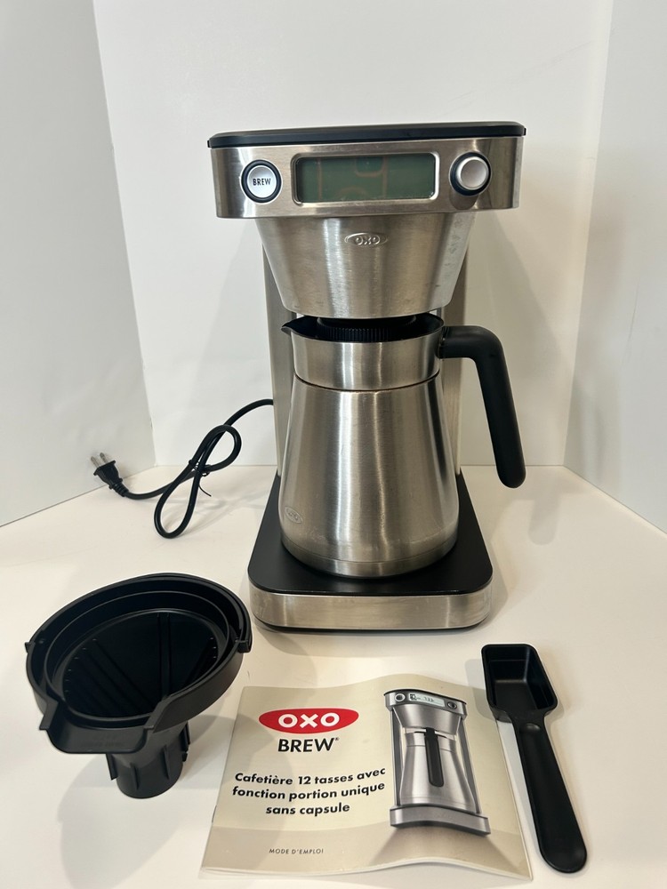 OXO Brew 12-Cup Coffee Maker With Podless Single-Serve Function, Silver- 8721200