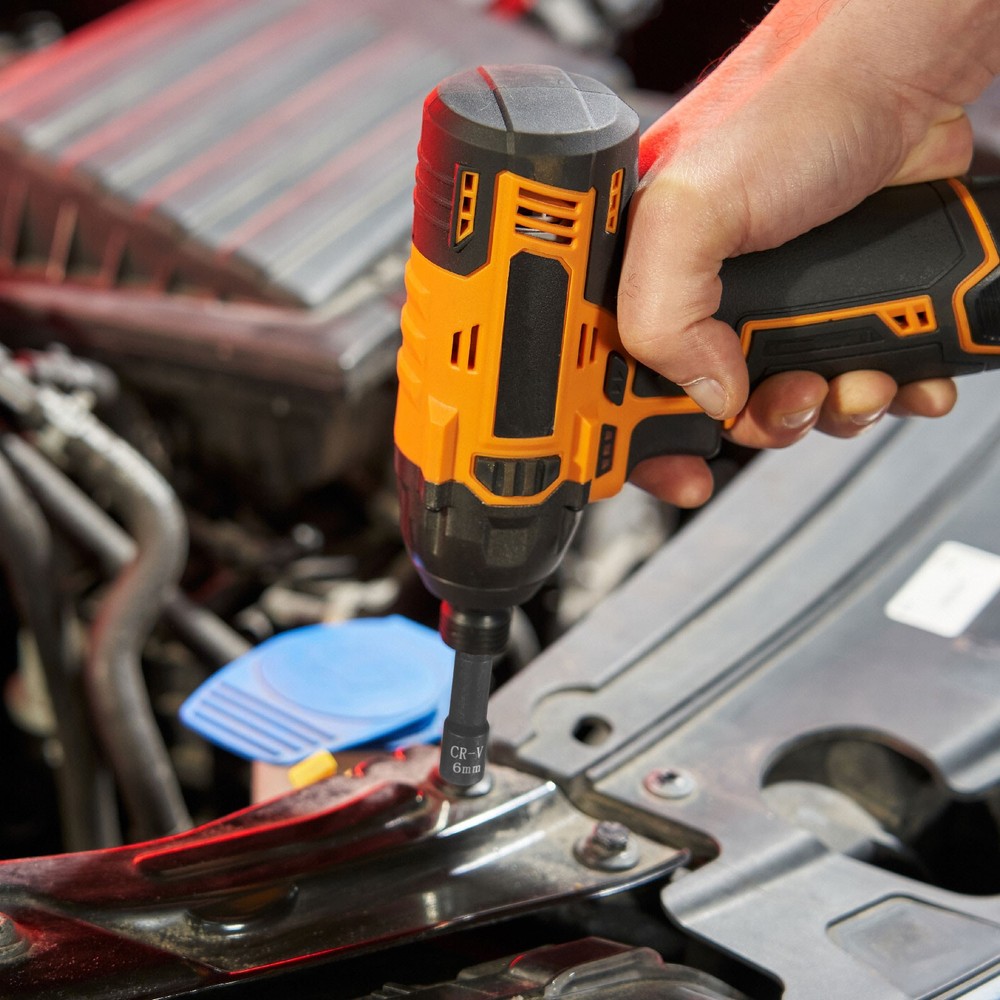 3pcs Nut Driver Drill Bits 8mm Socket 1/4" Hex Shank 3" Magnetic Setter