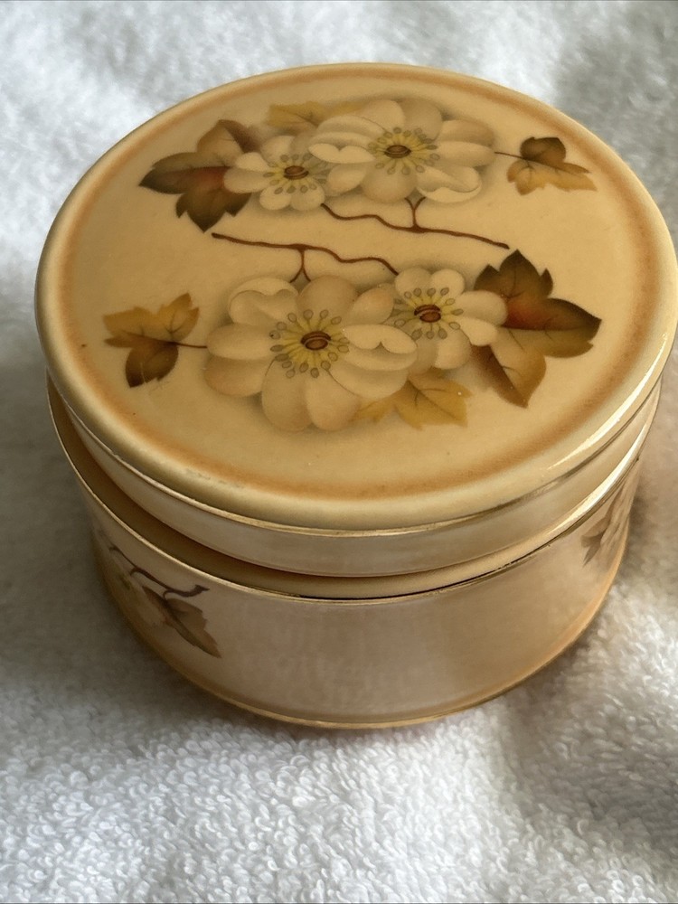 Sadler England Round Flowered Box.  9