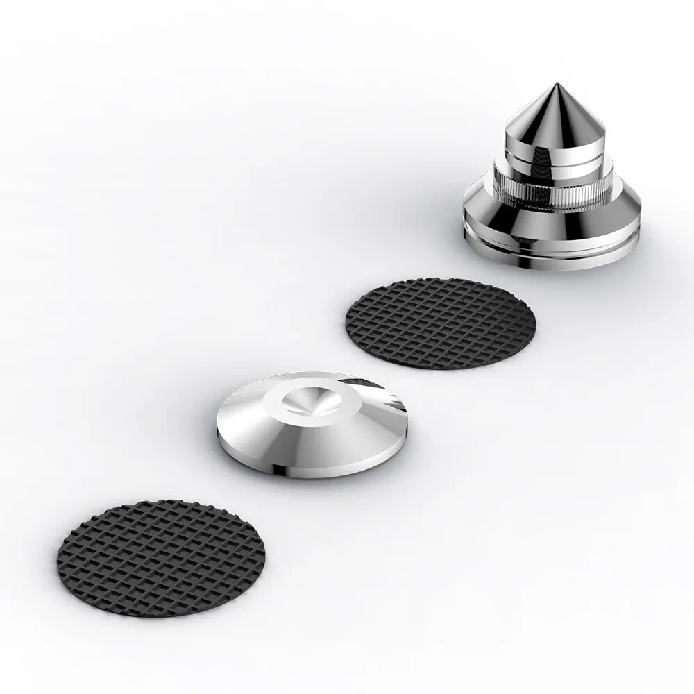 Adjustable Stainless Steel HIFI Speaker Turntable Isolation Feet Floor Protector