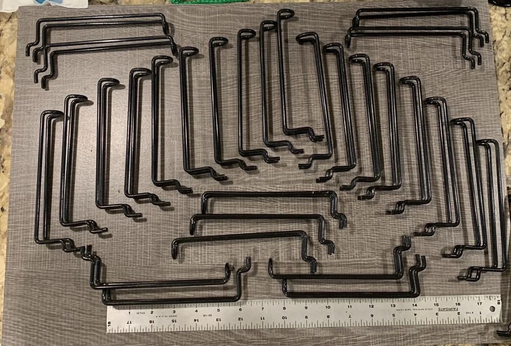 Safety Metal Loop Hook, 6" Black, 52 Pieces