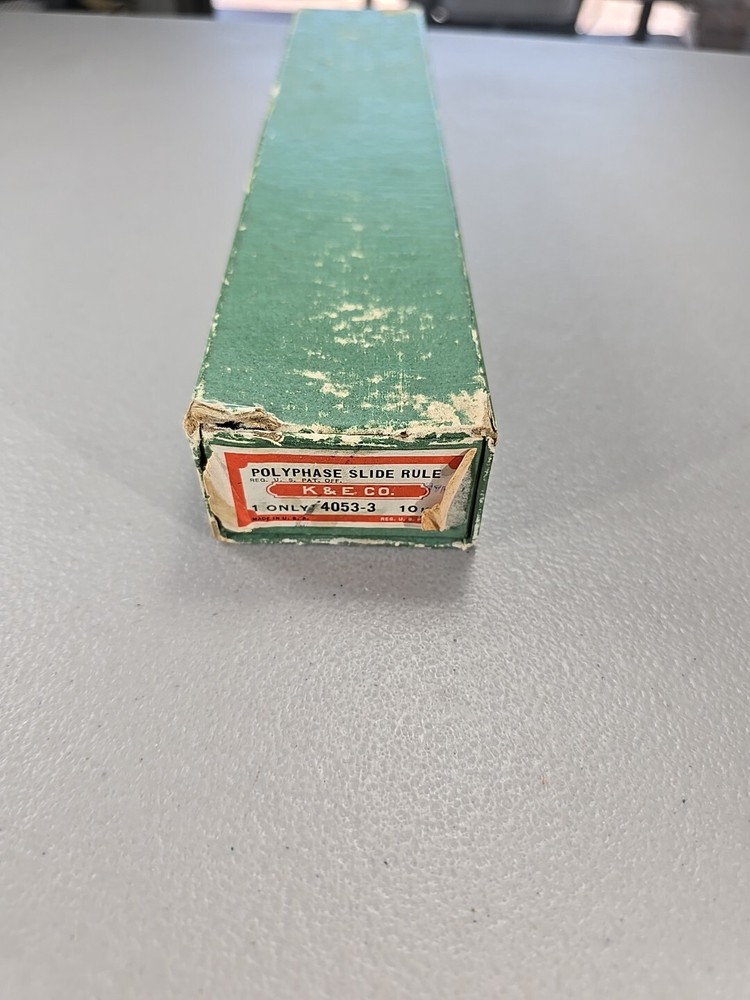 K&E KEUFFEL & ESSER 4053-3 SLIDE RULE - Box Only,  No Ruler