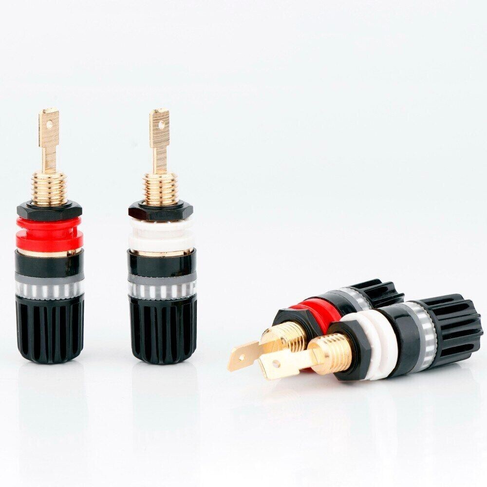 4Pcs Binding Post Audiophile Amplifier Speaker Terminal Connector Plug