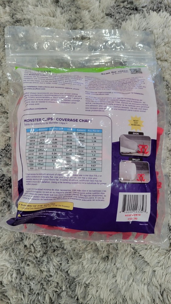 All-in-one-clips 100pcs Tile Leveling & Joint Slacing