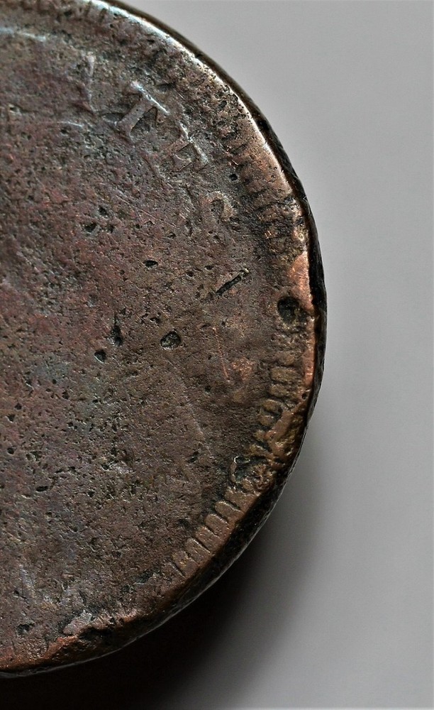 1798/7 Draped Bust Large Cent - Damage - US 1c Copper Coin