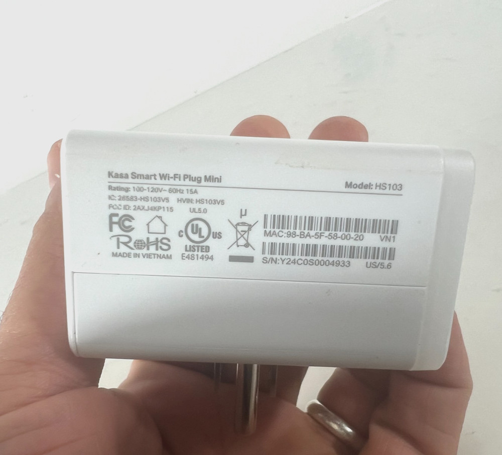 TP-Link Kasa Smart Wi-Fi Plug Mini Model: HS103