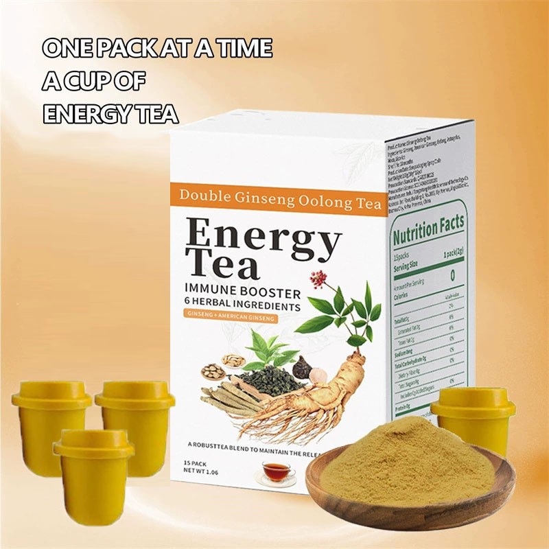 Energy Tea Immune Booster Ginseng Oolong Tea, Kidney Liver Tea For Women & Men