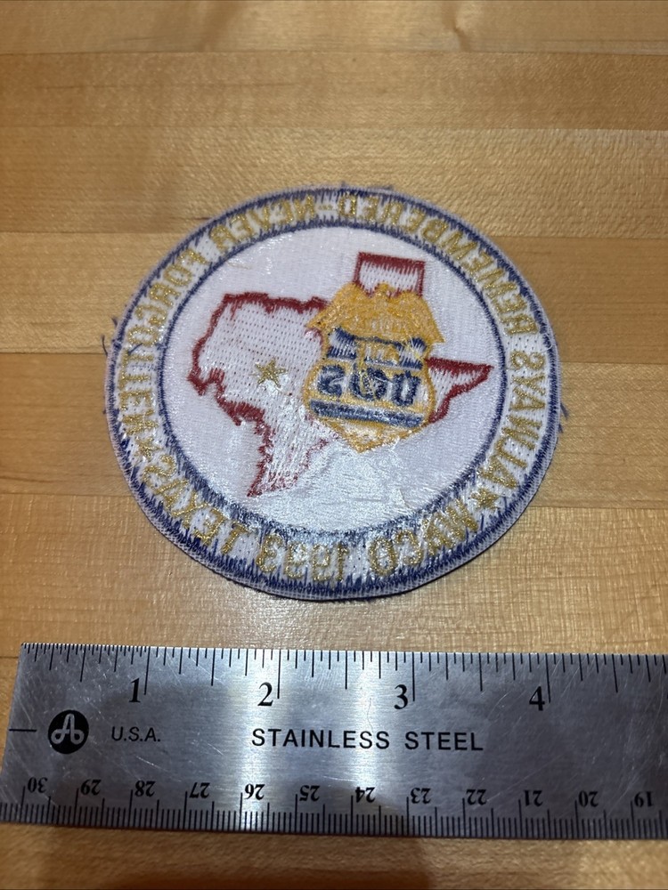 Waco Texas ATF Never Forget Memorial Patch