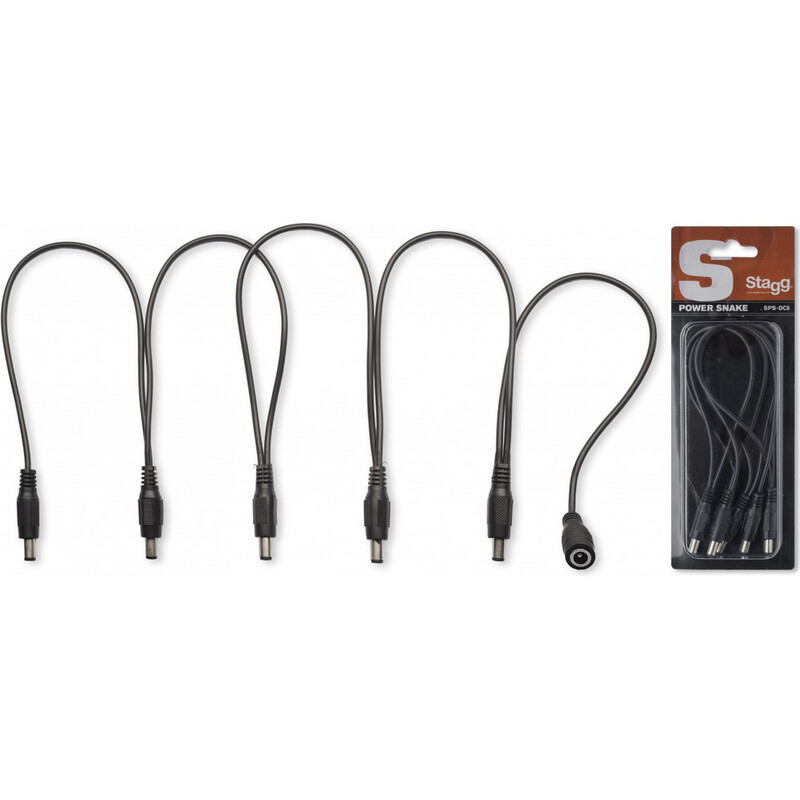 Network distribution cable for 5 effect pedals