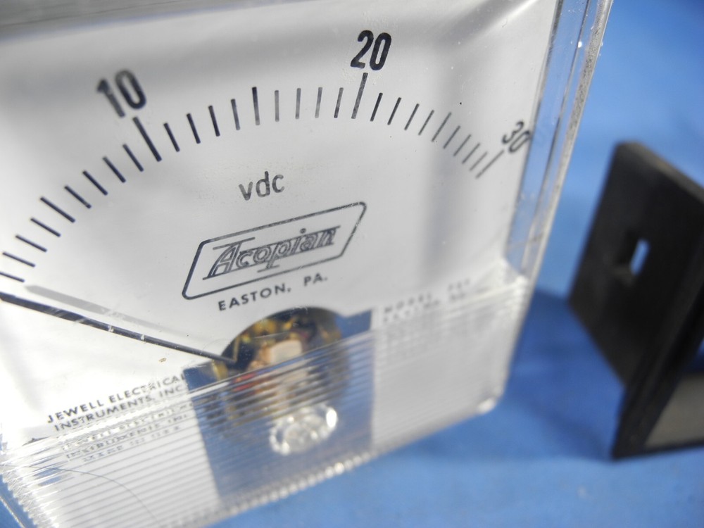 Acopian 0-30DCV analog display panel meter model 72T (FREE & FAST SHIPPING!)