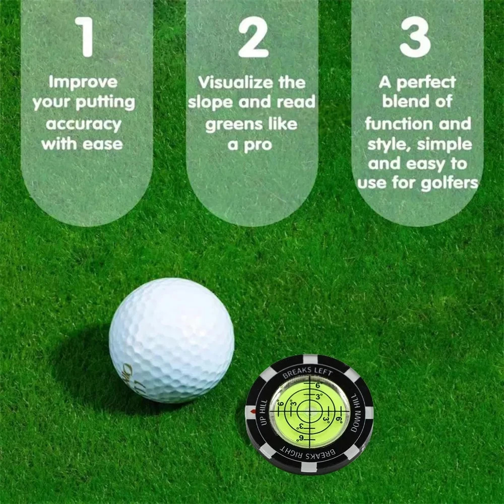 Golf Putting Aid Ball Marker Slope Reader Precision Green Training Tool