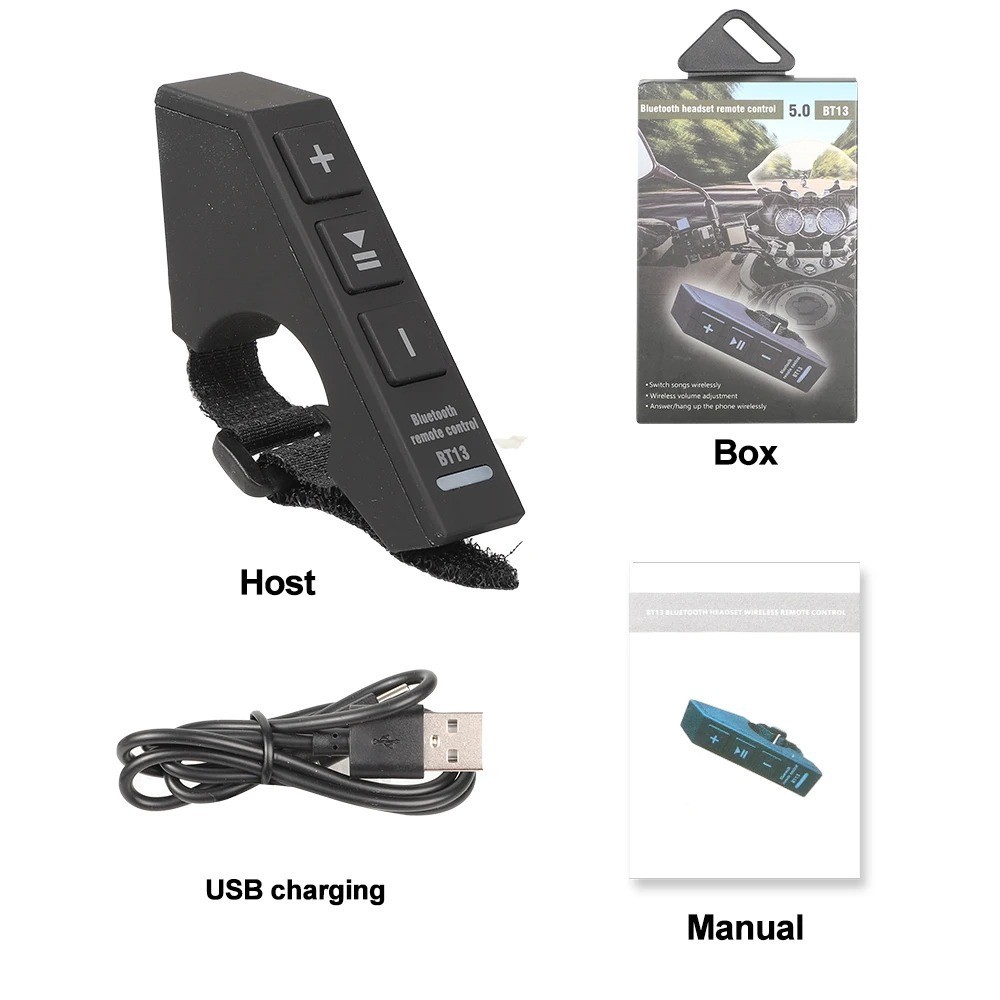 Kebidumei Motorcycle Bike Handlebar Remote Controller Wireless Bluetooth 5.0