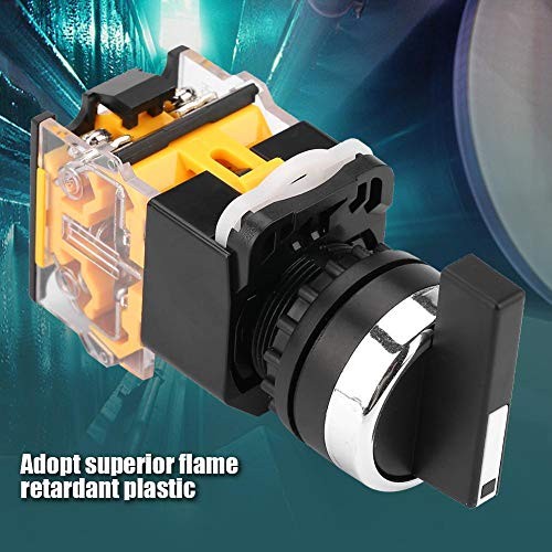 22mm Self Resetting Mini Rotary Selector Switch 3 Position Momentary Rotary
