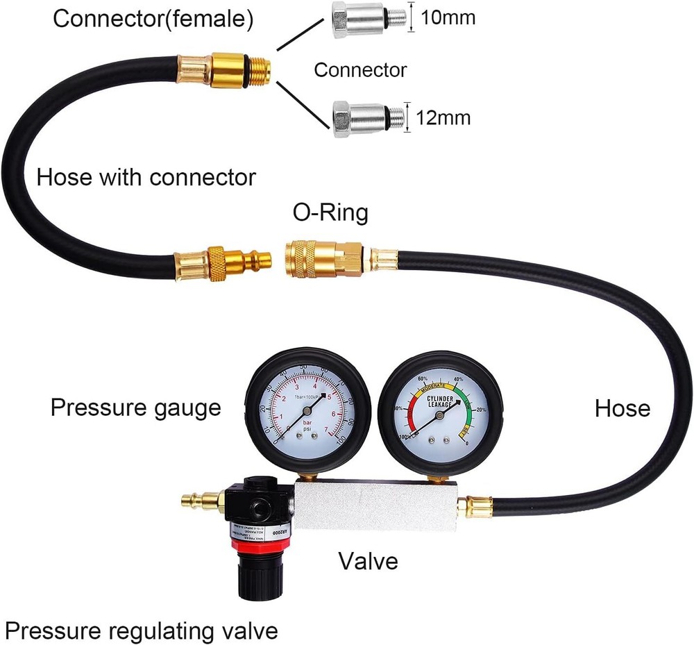 Cylinder Leak Down Tester Engine Compression Diagnosis Tester for GasolineEngine