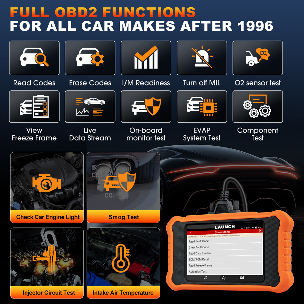 LAUNCH X431 ELITE 2.0 For TOYOTA OBD2 Scanner Car Diagnostic Tool ECU Key Coding