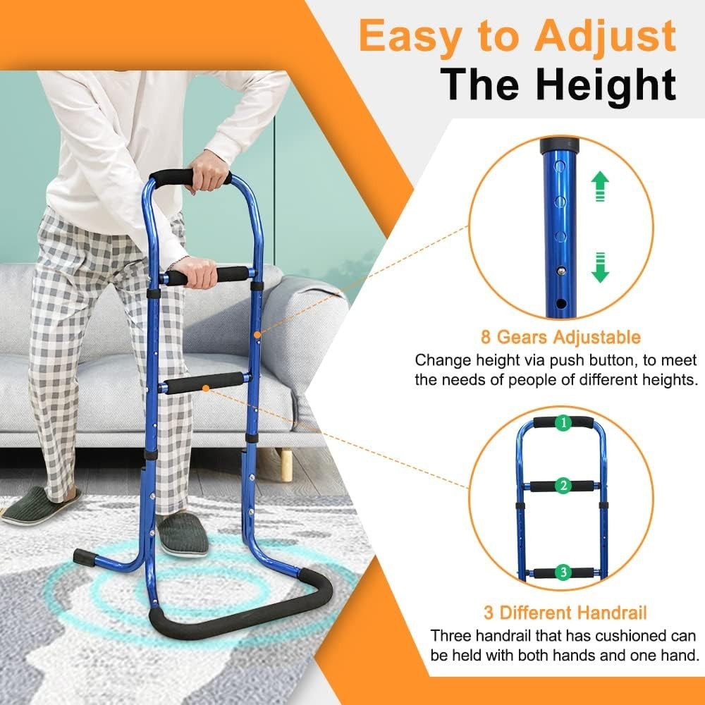Chair Stand Assist for Elderly - Adjustable Bed Cane & Mobility Aid