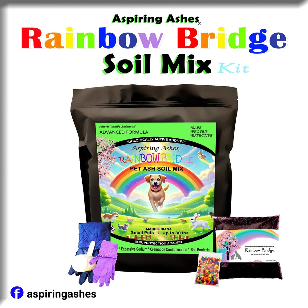 Rainbow Bridge Soil Mix Kit : Pet Memorial Kit - LARGE