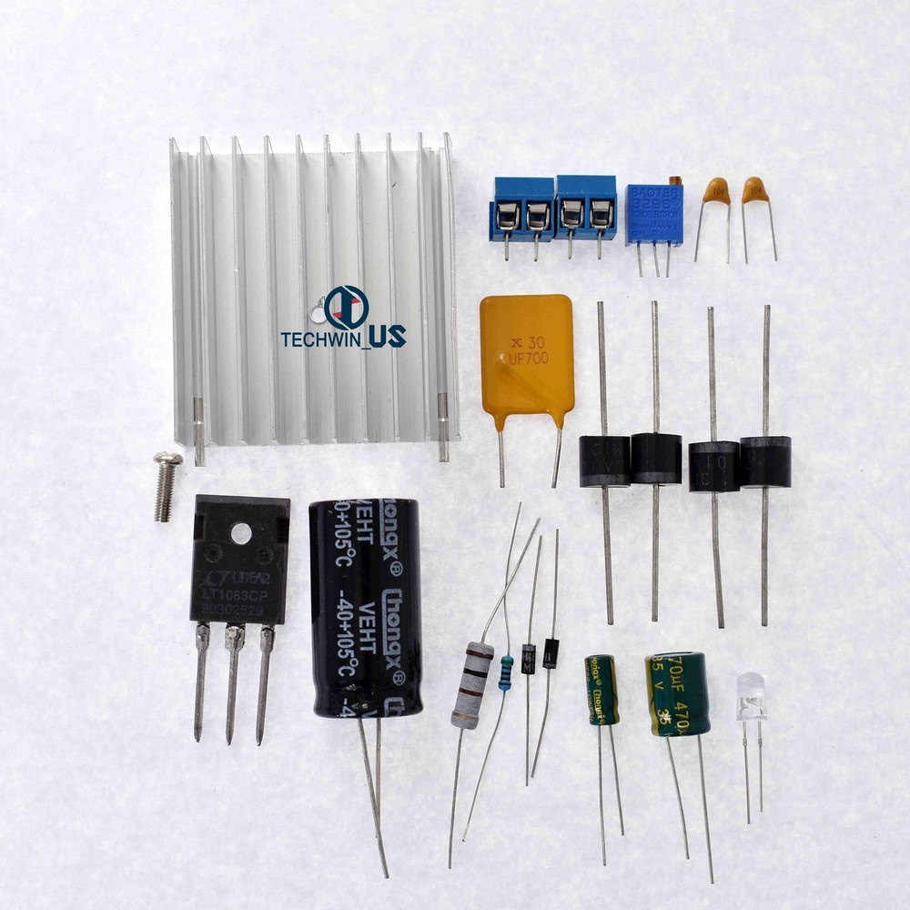 LT1083 Adjustable Regulated Power Supply Module Parts and Components
