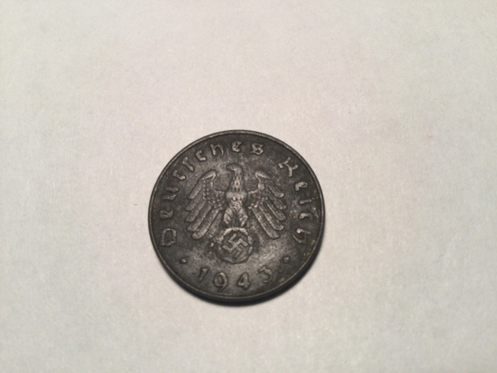 GERMANY 10 Reichspfennig 1943 J Key Date