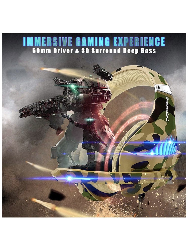 Ps4 Gaming Camo Headset Also Compatible With Xbox One PC (a) M29