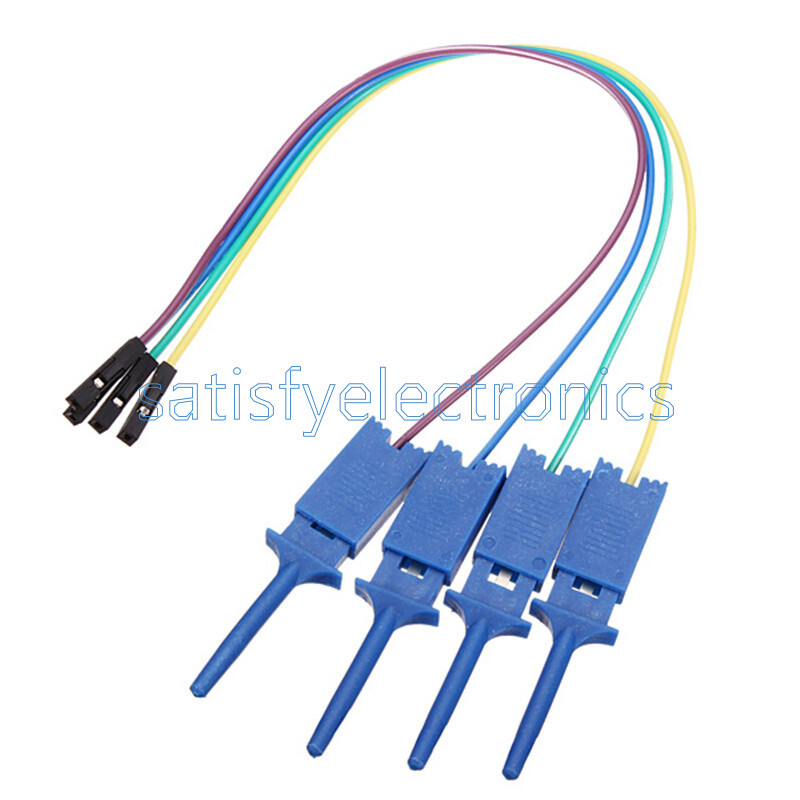4PCS Test Clamp Wire Hook Test Clip for Logic Analyzer Electronic Components