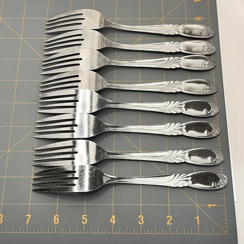 28 PIECES Hampton Silversmiths Stainless Flatware Danube Pattern fork spoon SL