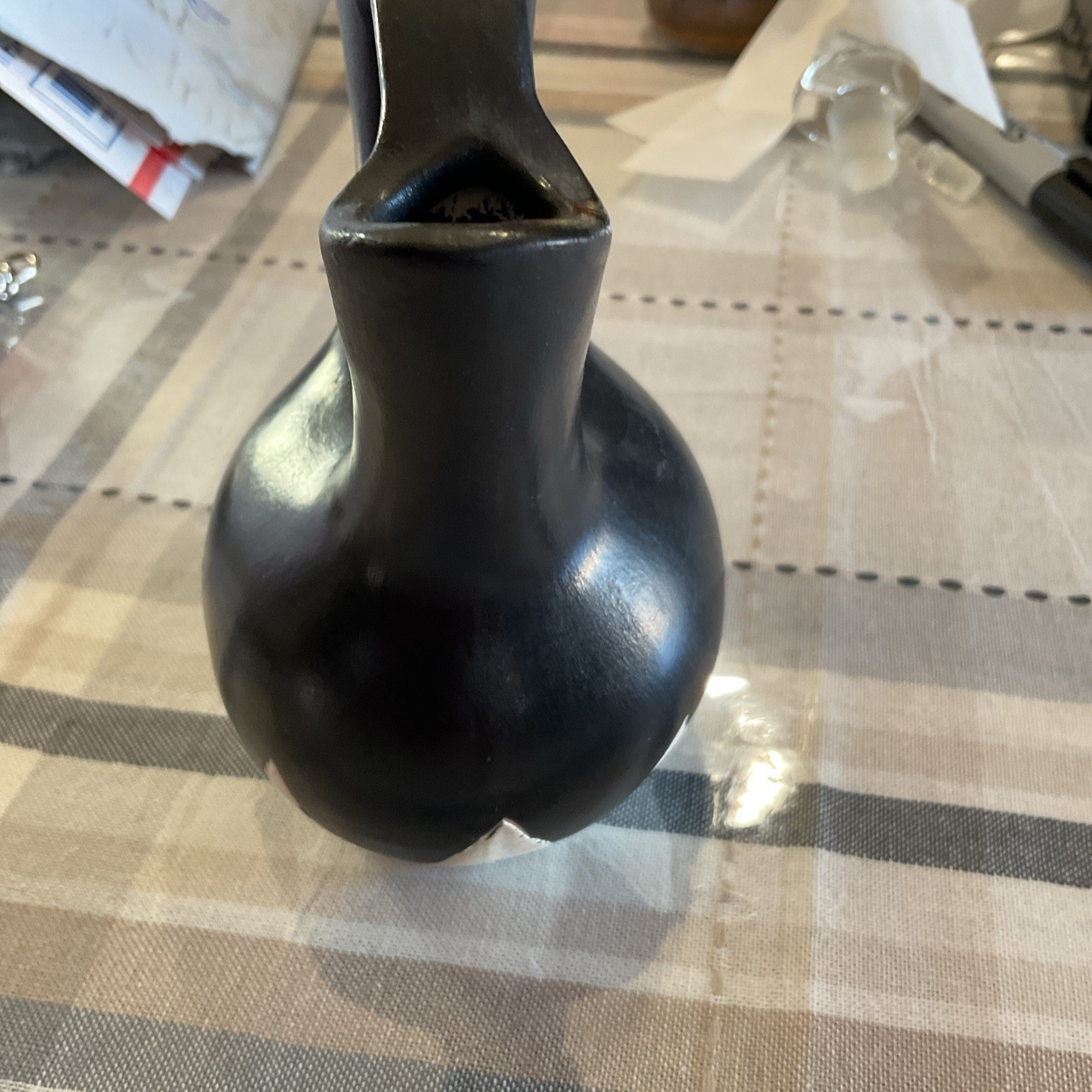 Pottery Wedding Vase Signed By Artist AG