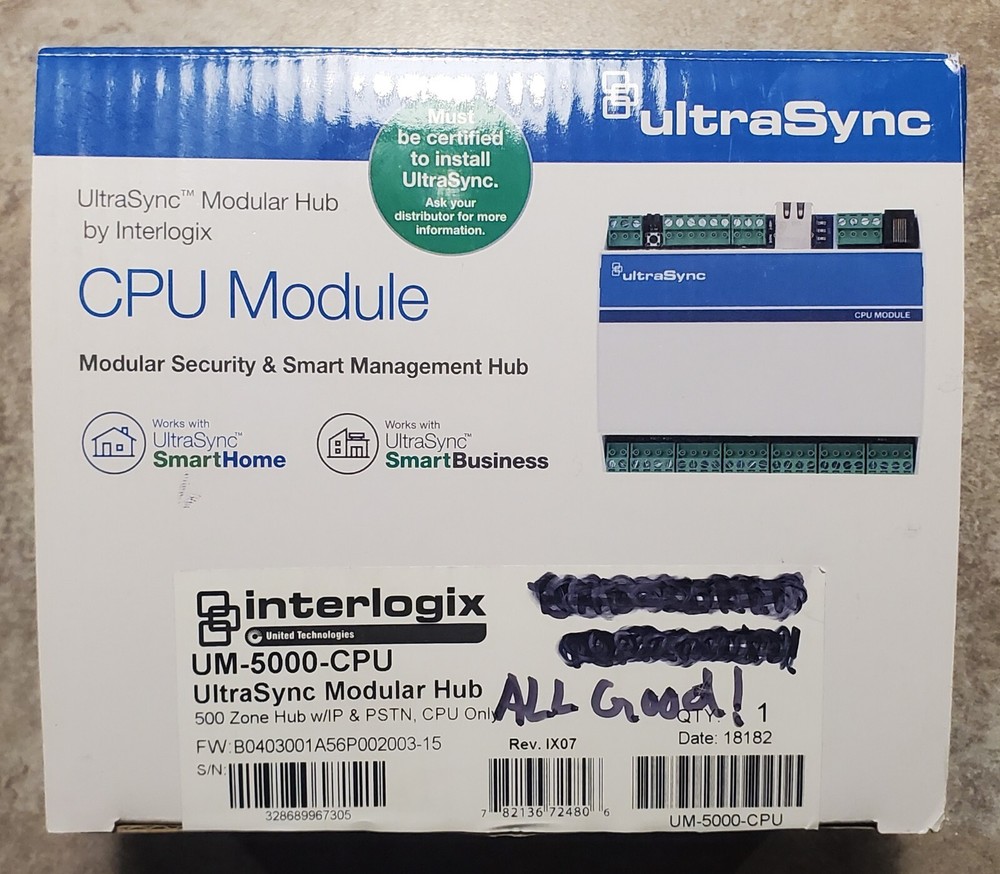 Interlogix UltraSync 500 Zone Modular Hub UM-5000-CPU UTC Fire & Security