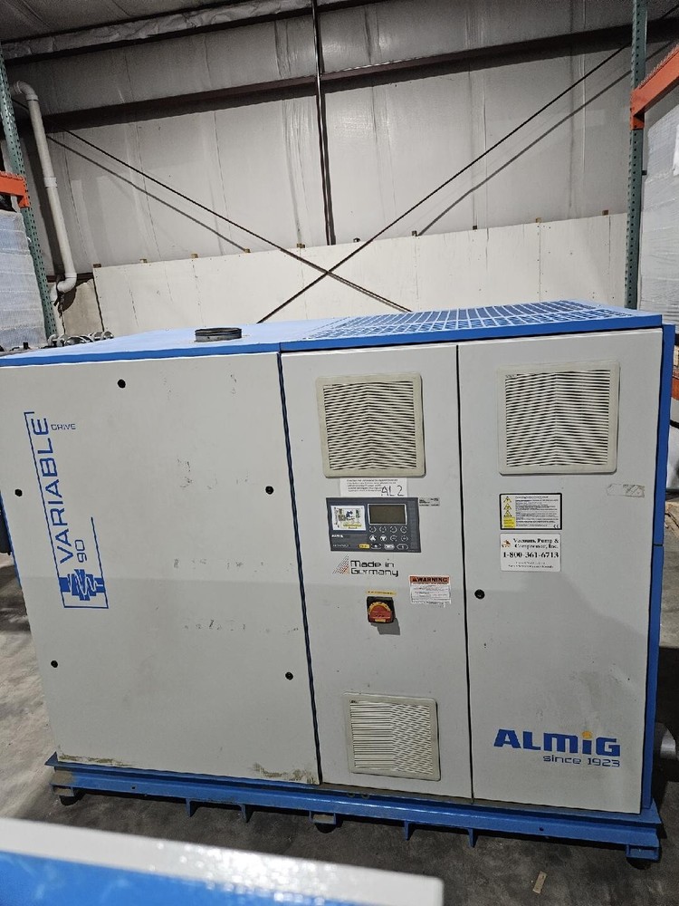 Almig 125hp.  Variable speed rotary screw air compressor tested