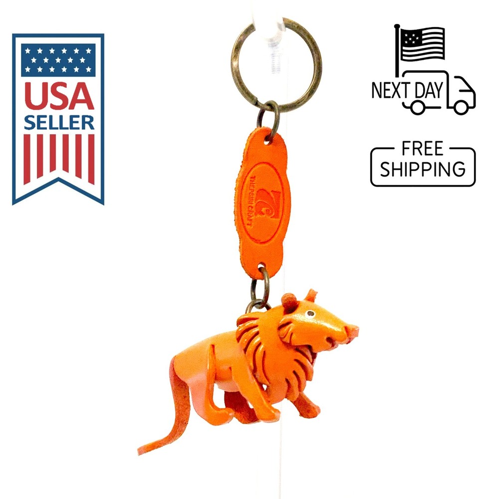 Lion Handmade Leather Keyring