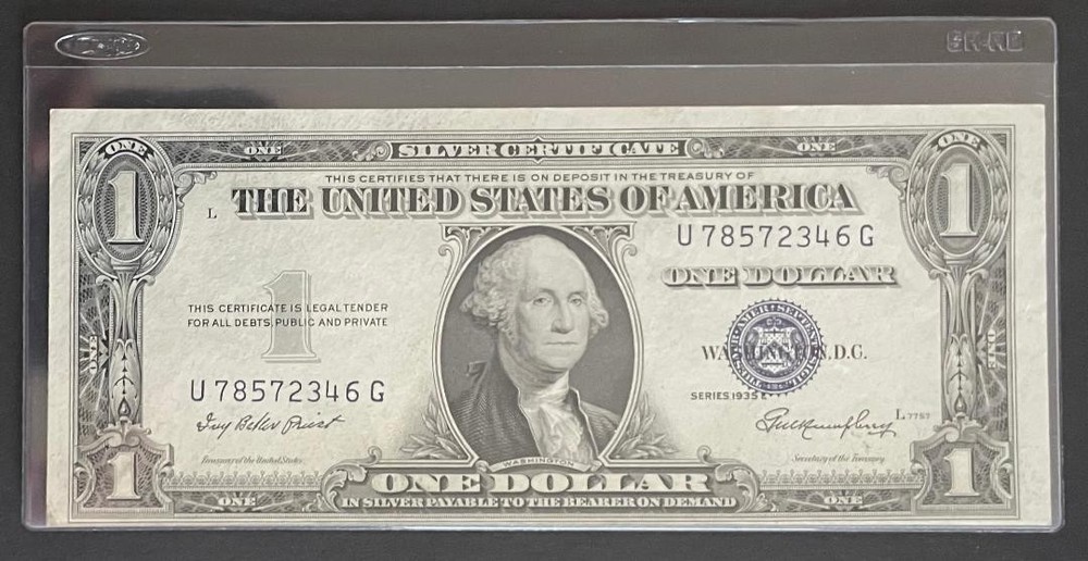 LOT of 2 1935 E US $1 SILVER CERTIFICATE Consecutive Serial #s ERRORS